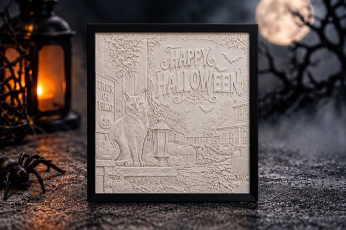 Halloween Black Cat Lithophane Panel - photo 2 of 3