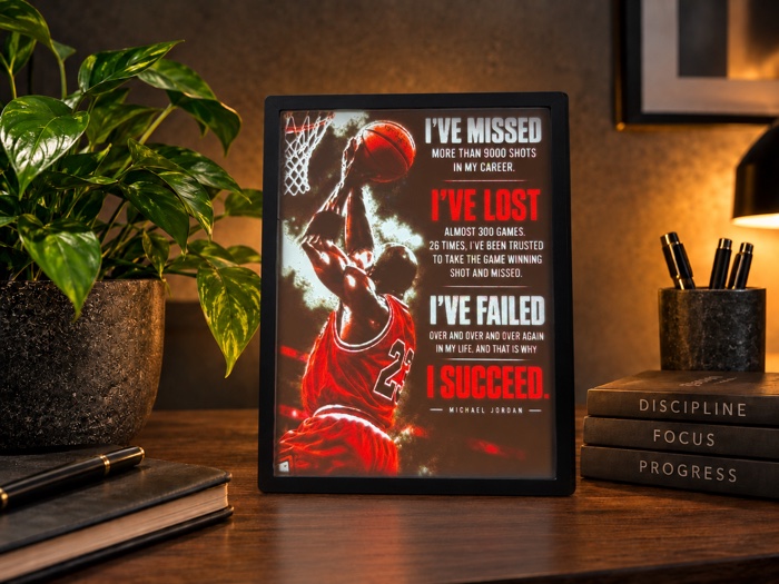 Michael Jordan Lighted Quote